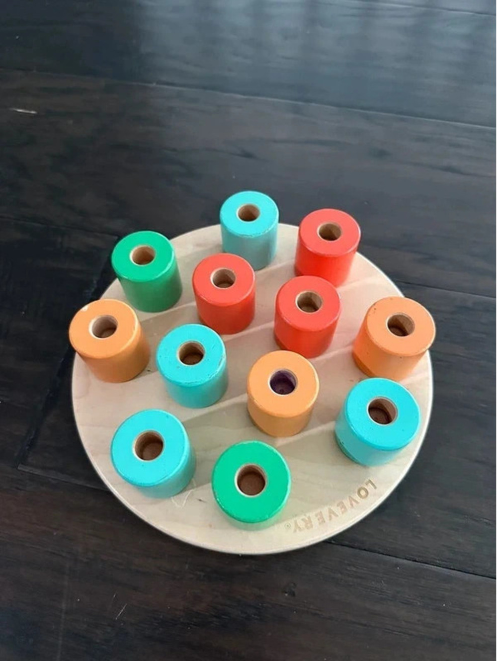 Wooden Stacking Pegboard